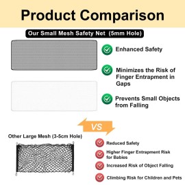 Banister Guard-15ft X 3ft Thick Balcony Safety Net for Kids Pet Balcony Guard Balcony Netting for Pets Rail Net for Balcony Apartment Cat Netting Safety Netting for Railings Stair Guards (Black) Banister Guard-15ft X 3ft Thick Balcony Safety Net for Kids Pet Balcony Guard Balcony Netting for Pets Rail Net for Balcony Apartment Cat Netting Safety Netting for Railings Stair Guards (Black)