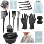 Svjetiq 21Pcs Hair Dye Kit Professional Hair Coloring Products with Hair Dye Brush, Hair Color Bowl, Hair Clips, Applicator, Earcover for Salon Bleaching & Hair Coloring at Home