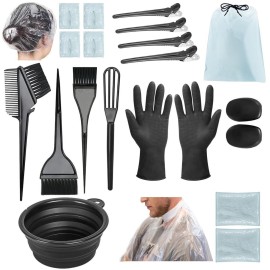 Svjetiq 21Pcs Hair Dye Kit Professional Hair Coloring Products with Hair Dye Brush, Hair Color Bowl, Hair Clips, Applicator, Earcover for Salon Bleaching & Hair Coloring at Home