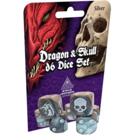 Dragon & Skull Dice Pack Silver by Steve Jackson Games