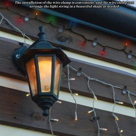 Outdoor String Lights Clips, Weatherproof Cable Hanger Hooks for Hanging Fairy Lights, Holiday Decor - Black, 50 Pack Outdoor String Lights Clips, Weatherproof Cable Hanger Hooks for Hanging Fairy Lights, Holiday Decor - Black, 50 Pack