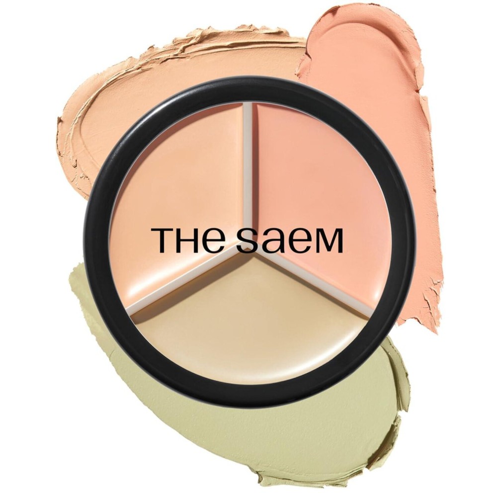 THE SAEM Cover Perfection Triple Pot Concealer 03 Correct Up Beige - for Fair to Light Skin Tone - 3 Color Full Coverage Concealer - Covers Blemishes Spots, Dark Circles, Redness Skin THE SAEM Cover Perfection Triple Pot Concealer 03 Correct Up Beige - for Fair to Light Skin Tone - 3 Color Full Coverage Concealer - Covers Blemishes Spots, Dark Circles, Redness Skin
