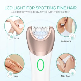 VOYOR Epilator for Women, 3 in 1 Epilator Hair Removal for Women, Epilators Hair Remover for Leg Arm with 30 Tweezers, Rechargeable & Cordless Electric Lady Shaver & Trimmer BM300 (Champagne Gold) VOYOR Epilator for Women, 3 in 1 Epilator Hair Removal for Women, Epilators Hair Remover for Leg Arm with 30 Tweezers, Rechargeable & Cordless Electric Lady Shaver & Trimmer BM300 (Champagne Gold)