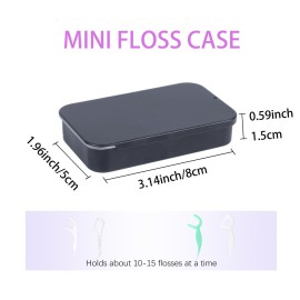 LIGHUFEIC 2Pack Dental Floss Portable Case,Dental floss Dispenser,Storage 24 Picks Adult Floss in Box,Refillable Glide floss,Portable Travel Floss Box for Travel(Black) LIGHUFEIC 2Pack Dental Floss Portable Case,Dental floss Dispenser,Storage 24 Picks Adult Floss in Box,Refillable Glide floss,Portable Travel Floss Box for Travel(Black)