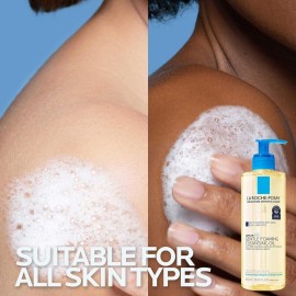 La Roche-Posay Lipikar AP+ Gentle Foaming Cleansing Oil, Gentle Oil Cleanser for Face and Body Formulated with Niacinamide, Long-Lasting 24-hour Hydration, Fragrance-Free & Soap Free