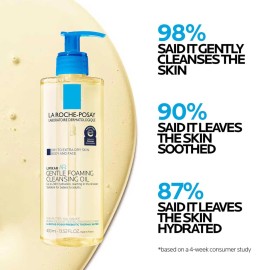 La Roche-Posay Lipikar AP+ Gentle Foaming Cleansing Oil, Gentle Oil Cleanser for Face and Body Formulated with Niacinamide, Long-Lasting 24-hour Hydration, Fragrance-Free & Soap Free