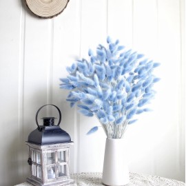 120 PCS Blue Dried Pampas Grass Decor, 17-inch Pompas Floral, Dry Flowers for Decoration, Pampas Grass in Bulk Tall, Blue Bunny Tails Dried Flowers for Boho Wedding Decor 120 PCS Blue Dried Pampas Grass Decor, 17-inch Pompas Floral, Dry Flowers for Decoration, Pampas Grass in Bulk Tall, Blue Bunny Tails Dried Flowers for Boho Wedding Decor