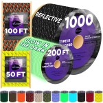 TECEUM Utility Nylon Paracord Black - 100 ft- 4mm - Heavy Duty String - Tent Cord - Outdoor amping Rope -Camping Hiking Gear and Equipment - EDC Cord - Strong Survival Rope 016b