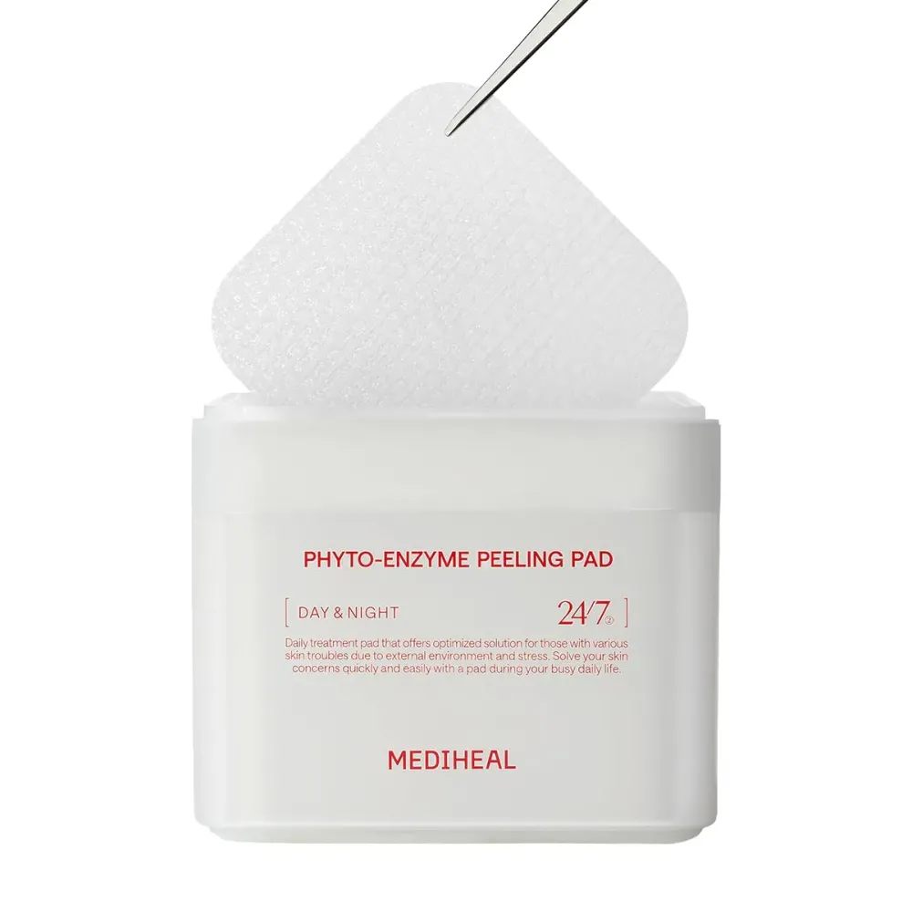MEDIHEAL Phyto Enzyme Peeling Pad - Vegan Face Resurfacing Gauze Pads with LHA & Papaya Enzym - Pore Tightening Pads to Control Sebum - Exfoliating Pads for Dead Skin Cells, 90 Pads