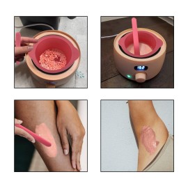 KVZVK Silicone Wax Bowl Non-Stick Hair Removal Pot Liner with Wax Spatula (Pink) KVZVK Silicone Wax Bowl Non-Stick Hair Removal Pot Liner with Wax Spatula (Pink)