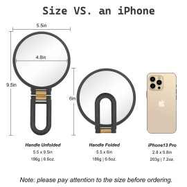 Sifolo 30x Magnifying Mirror, Travel Hand Mirrors with Handle - Double Side Handheld Mirror with 1X 30X Magnification & Adjustable Handle/Stand, Hand Held Foldable Travel Mirror for Makeup(Black) Sifolo 30x Magnifying Mirror, Travel Hand Mirrors with Handle - Double Side Handheld Mirror with 1X 30X Magnification & Adjustable Handle/Stand, Hand Held Foldable Travel Mirror for Makeup(Black)