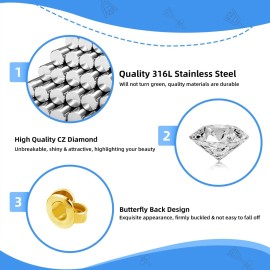 Get the Perfect Ear Piercing with 24Pcs Premium Ear Piercing Kit - Includes 8 CZ Diamond Earrings and 8 Easy-to-Use Self Ear Piercing Gun - Safe and Painless Get the Perfect Ear Piercing with 24Pcs Premium Ear Piercing Kit - Includes 8 CZ Diamond Earrings and 8 Easy-to-Use Self Ear Piercing Gun - Safe and Painless