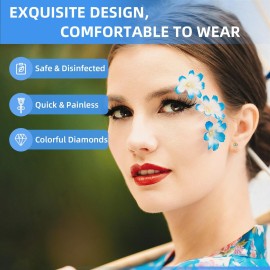 Get the Perfect Ear Piercing with 24Pcs Premium Ear Piercing Kit - Includes 8 CZ Diamond Earrings and 8 Easy-to-Use Self Ear Piercing Gun - Safe and Painless Get the Perfect Ear Piercing with 24Pcs Premium Ear Piercing Kit - Includes 8 CZ Diamond Earrings and 8 Easy-to-Use Self Ear Piercing Gun - Safe and Painless