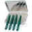 Upgraded Sharp Precision Tweezers for Facial Hair & Chin Hair, Slanted Design for Women & Men Eyebrow Plucker, Great with Travel Mirror Case (Green)