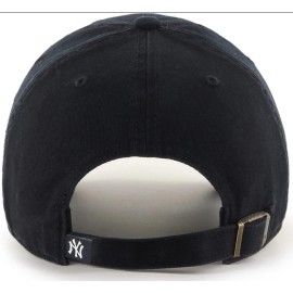 47 MLB Black/Black Clean Up Adjustable Hat Cap, Adult One Size (New York Yankees) 47 MLB Black/Black Clean Up Adjustable Hat Cap, Adult One Size (New York Yankees)