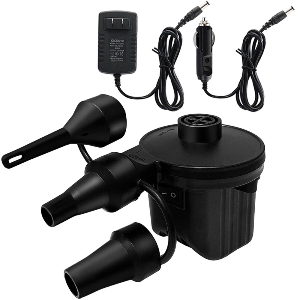 Newpol Inflatable Bed Pump, Electric Air Pump(100 Gallon/Min) for Air Mattress Beds, Inflatable Swimming Pools, Swimming RingAC110-240V/DC12V Newpol Inflatable Bed Pump, Electric Air Pump(100 Gallon/Min) for Air Mattress Beds, Inflatable Swimming Pools, Swimming RingAC110-240V/DC12V