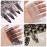 SILPECWEE 20 Rolls Lace Nail Transfer Foil - White and Black Flower Nail Art Decals, Holographic Stickers for DIY Acrylic Nails Manicure Decoration