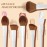 LUXBRU Makeup Brushes With Case 20PCs Professional Makeup Brush Set, Foundation Powder Eyeshadow Brush Set Eyebrow Concealer Contour Travel Brushes Kit with Holder & 2 Powder Puff-White