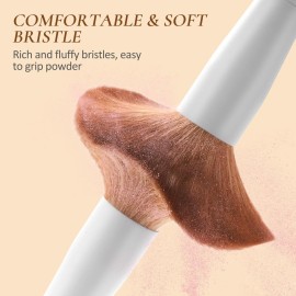 LUXBRU Makeup Brushes With Case 20PCs Professional Makeup Brush Set, Foundation Powder Eyeshadow Brush Set Eyebrow Concealer Contour Travel Brushes Kit with Holder & 2 Powder Puff-White LUXBRU Makeup Brushes With Case 20PCs Professional Makeup Brush Set, Foundation Powder Eyeshadow Brush Set Eyebrow Concealer Contour Travel Brushes Kit with Holder & 2 Powder Puff-White