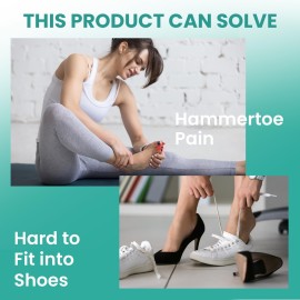 Welnove Hammertoe Corrector - 6 Pack Toe Splints - Soft Gel Toe Straighteners - Realign Bent, Curled, Crooked, Claw, Hammer Toes - Toe Corrector for Men and Women, 3 Different Sizes (Beige) Welnove Hammertoe Corrector - 6 Pack Toe Splints - Soft Gel Toe Straighteners - Realign Bent, Curled, Crooked, Claw, Hammer Toes - Toe Corrector for Men and Women, 3 Different Sizes (Beige)