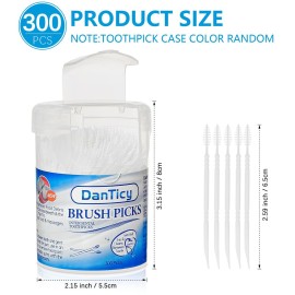 DanTicy Brushpicks Interdental Toothpicks,Soft Bristle Dental Floss Picks Toothpicks,Helps Removes Plaque and Debris Between Your Teeth 300PCS (Pack of 1) DanTicy Brushpicks Interdental Toothpicks,Soft Bristle Dental Floss Picks Toothpicks,Helps Removes Plaque and Debris Between Your Teeth 300PCS (Pack of 1)