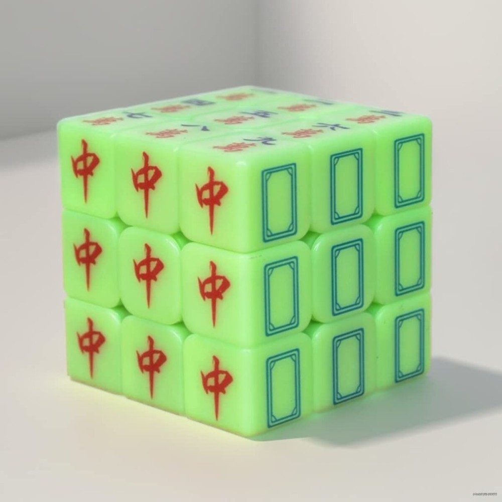 A+ Morn Mahjong Magic Cube, Mahjong Game Meets Mind-Blowing Cube for Creative and Relaxation Enthusiasts! 3x3 Speed Cube for Friend Who Love a Challenge (Green) A+ Morn Mahjong Magic Cube, Mahjong Game Meets Mind-Blowing Cube for Creative and Relaxation Enthusiasts! 3x3 Speed Cube for Friend Who Love a Challenge (Green)