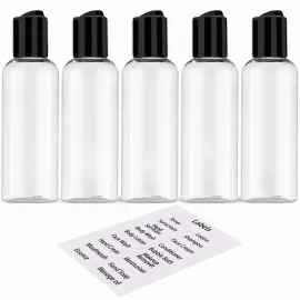 DNSEN 5 Pack 3.4 oz Travel Bottles for Toiletries TSA Approved Leakproof Plastic Empty Travel Size Bottles Containers with Labels DNSEN 5 Pack 3.4 oz Travel Bottles for Toiletries TSA Approved Leakproof Plastic Empty Travel Size Bottles Containers with Labels