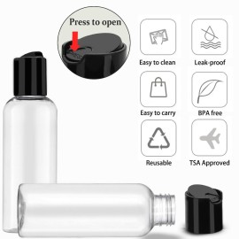 DNSEN 5 Pack 3.4 oz Travel Bottles for Toiletries TSA Approved Leakproof Plastic Empty Travel Size Bottles Containers with Labels DNSEN 5 Pack 3.4 oz Travel Bottles for Toiletries TSA Approved Leakproof Plastic Empty Travel Size Bottles Containers with Labels