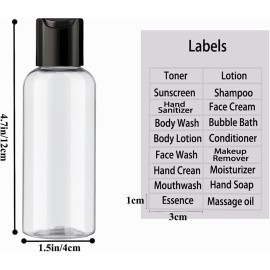 DNSEN 5 Pack 3.4 oz Travel Bottles for Toiletries TSA Approved Leakproof Plastic Empty Travel Size Bottles Containers with Labels DNSEN 5 Pack 3.4 oz Travel Bottles for Toiletries TSA Approved Leakproof Plastic Empty Travel Size Bottles Containers with Labels