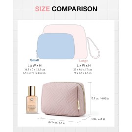 BAGSMART Small Makeup Bag, Travel Cosmetic Bag Make Up Pouch Small Travel Essentials for Women Dorm Room Essentials Pouch,Water-resistant Toiletry Bag,Makeup Organizer Bag,Pink BAGSMART Small Makeup Bag, Travel Cosmetic Bag Make Up Pouch Small Travel Essentials for Women Dorm Room Essentials Pouch,Water-resistant Toiletry Bag,Makeup Organizer Bag,Pink
