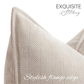 ZWJD Beige Pillow Covers 18x18 Inch Set of 2 Chenille Throw Pillow Covers with Elegant Design Soft and Luxurious Decorative Throw Pillows for Couch, Bed, and Home Decor(Beige) ZWJD Beige Pillow Covers 18x18 Inch Set of 2 Chenille Throw Pillow Covers with Elegant Design Soft and Luxurious Decorative Throw Pillows for Couch, Bed, and Home Decor(Beige)