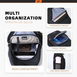 SKYSPER Sling Bag RFID Crossbody Sling Backpack Cross Body Shoulder Bag Travel Hiking Daypack for Women Men(Black) SKYSPER Sling Bag RFID Crossbody Sling Backpack Cross Body Shoulder Bag Travel Hiking Daypack for Women Men(Black)