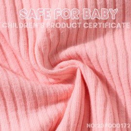 GDTOGRT Baby Girl Clothes Infant Outfit Ruffle Sleeve Romper and Floral Pants with Cute Headband Sets Baby Clothes for Girls 3-6 Months - Pink