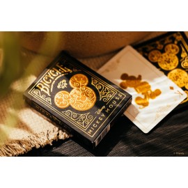 Disney Mickey Mouse Inspired Black and Gold Playing Cards by Bicycle