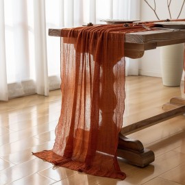 Keketo Terracotta Table Runner Cheesecloth Rust Gauze 120 Inch 10 FT Rustic Burnt Orange Cheese Cloth for Wedding Baby Bridal Shower Party Centerpiece Sheer Holiday Home Decorations Keketo Terracotta Table Runner Cheesecloth Rust Gauze 120 Inch 10 FT Rustic Burnt Orange Cheese Cloth for Wedding Baby Bridal Shower Party Centerpiece Sheer Holiday Home Decorations