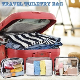 16 Pieces Clear Makeup Bags Bulk, TSA Approved Toiletry Bag for Travel, PVC Waterproof Travel Small Pouches Clear Pouch with Zipper for Men and Women Carry-on Travel Essentials Cosmetic Bags (Black) 16 Pieces Clear Makeup Bags Bulk, TSA Approved Toiletry Bag for Travel, PVC Waterproof Travel Small Pouches Clear Pouch with Zipper for Men and Women Carry-on Travel Essentials Cosmetic Bags (Black)