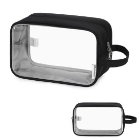 Narwey Clear Travel Toiletry Bag for Women and Men Traveling Dopp Kit Makeup Bag Organizer for Toiletries Accessories Cosmetics (Clear-Black) Narwey Clear Travel Toiletry Bag for Women and Men Traveling Dopp Kit Makeup Bag Organizer for Toiletries Accessories Cosmetics (Clear-Black)