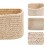 MiniArk Small Storage Baskets for Organizing | Closet Organizer Bins | Shelf Toy Basket | Woven Rope Baskets | Cube Decorative Box | Shallow Basket | 11.5x7.5x4.7 | 3 Packs Mixed Brown