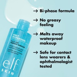 e.l.f. SKIN Holy Hydration Off Makeup Remover, Liquid Makeup Remover For Eye, Lip & Face Makeup, Gentle Formula, Vegan & Cruelty-free e.l.f. SKIN Holy Hydration Off Makeup Remover, Liquid Makeup Remover For Eye, Lip & Face Makeup, Gentle Formula, Vegan & Cruelty-free