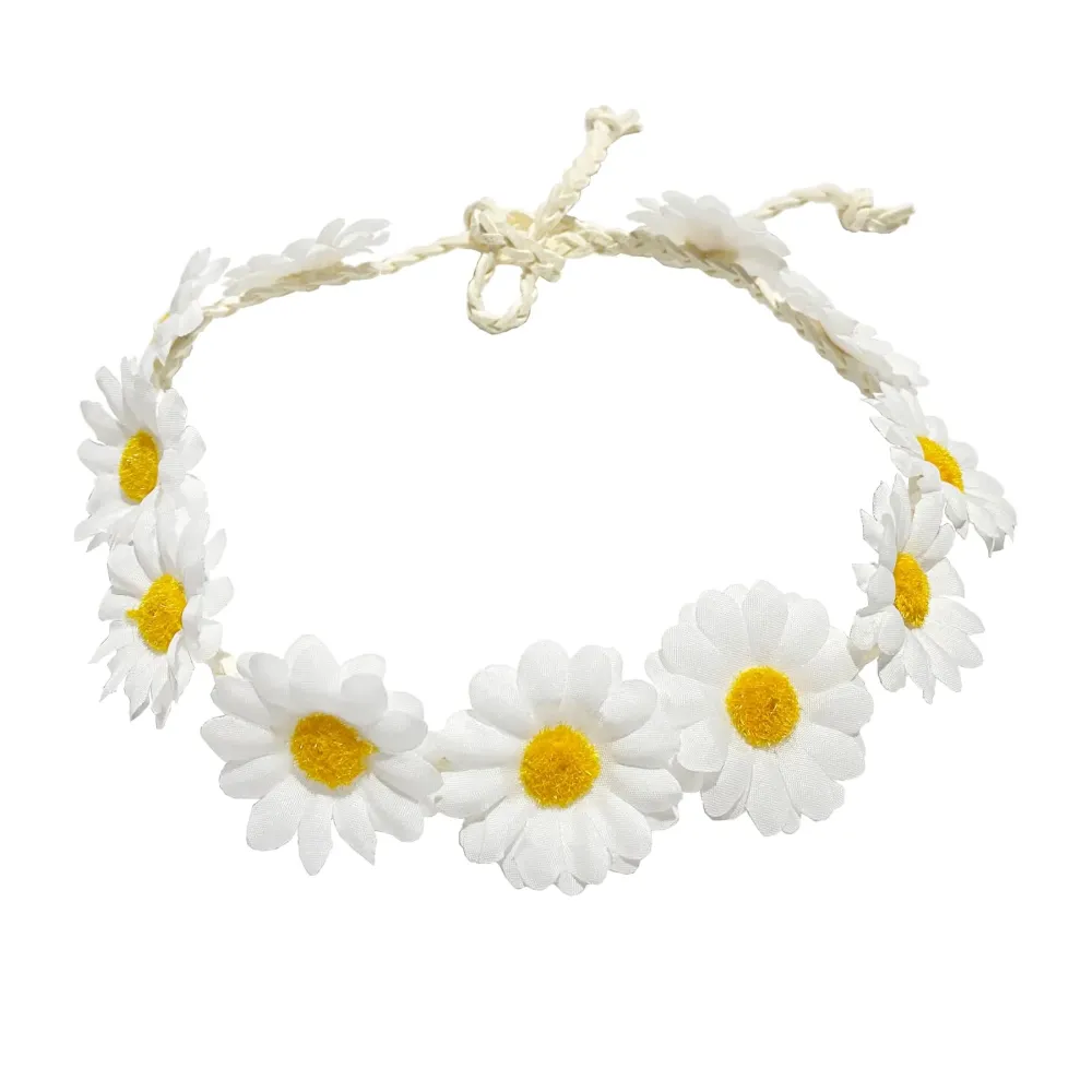 zYoung Sunflower Crown Daisy Hair Wreath Bridal Headpiece Photo Props (White) zYoung Sunflower Crown Daisy Hair Wreath Bridal Headpiece Photo Props (White)