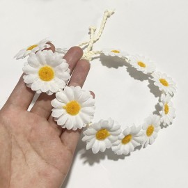 zYoung Sunflower Crown Daisy Hair Wreath Bridal Headpiece Photo Props (White) zYoung Sunflower Crown Daisy Hair Wreath Bridal Headpiece Photo Props (White)