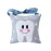 Xunboo Tooth Fairy Pillow with Pocket for Kids Tooth Keepsake Pouch Tooth Fairy Bag on Back Toothfairy Gift for Boys and Girls, 6.8 x 6.8 inches (Light Blue)