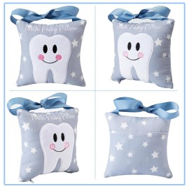 Xunboo Tooth Fairy Pillow with Pocket for Kids Tooth Keepsake Pouch Tooth Fairy Bag on Back Toothfairy Gift for Boys and Girls, 6.8 x 6.8 inches (Light Blue) Xunboo Tooth Fairy Pillow with Pocket for Kids Tooth Keepsake Pouch Tooth Fairy Bag on Back Toothfairy Gift for Boys and Girls, 6.8 x 6.8 inches (Light Blue)