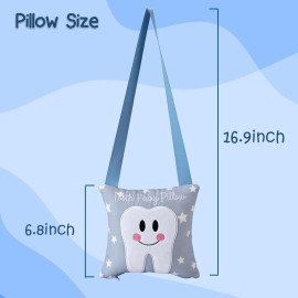 Xunboo Tooth Fairy Pillow with Pocket for Kids Tooth Keepsake Pouch Tooth Fairy Bag on Back Toothfairy Gift for Boys and Girls, 6.8 x 6.8 inches (Light Blue) Xunboo Tooth Fairy Pillow with Pocket for Kids Tooth Keepsake Pouch Tooth Fairy Bag on Back Toothfairy Gift for Boys and Girls, 6.8 x 6.8 inches (Light Blue)