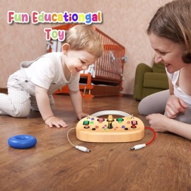 Montessori Toddler Busy Board Sensory Toys for Toddlers Wooden Autism Sensory Toy, Toddler Switch Board with 17 LED Lights for Kids 1-6 Year Olds to Develop Fine Motor Skills. Montessori Toddler Busy Board Sensory Toys for Toddlers Wooden Autism Sensory Toy, Toddler Switch Board with 17 LED Lights for Kids 1-6 Year Olds to Develop Fine Motor Skills.