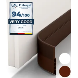 Vellure Premium Door Draft Stopper - New Door Sweep/Seal Strip (Save Energy - Easy Install) - Ideal for Cold Weather (5x39 Brown)