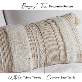 BlissBlush Cream Decorative Lumbar Throw Pillow Cover 14x36 Boho Long Cushion for Bed Neutral Accent Farmhouse Pillowcase for Bedroom Living Room Couch Sofa Home Dcor (Cover ONLY, Pack of 1) BlissBlush Cream Decorative Lumbar Throw Pillow Cover 14x36 Boho Long Cushion for Bed Neutral Accent Farmhouse Pillowcase for Bedroom Living Room Couch Sofa Home Dcor (Cover ONLY, Pack of 1)