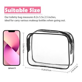 CADAVO TSA Approved Toiletry Bag, 3 Pack Clear Travel Bags for Toiletries, Quart Size Makeup Cosmetic Bag Organizer for Women Men Travel Accessories(Black) CADAVO TSA Approved Toiletry Bag, 3 Pack Clear Travel Bags for Toiletries, Quart Size Makeup Cosmetic Bag Organizer for Women Men Travel Accessories(Black)
