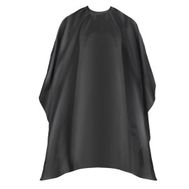 Omvoina Professional Hair Cutting Cape with Adjustable Snap Closure, Salon Barber Cape,Waterproof Hairdressing Salon Cape - 57 x 51(Black)