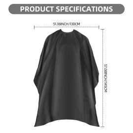 Omvoina Professional Hair Cutting Cape with Adjustable Snap Closure, Salon Barber Cape,Waterproof Hairdressing Salon Cape - 57 x 51(Black) Omvoina Professional Hair Cutting Cape with Adjustable Snap Closure, Salon Barber Cape,Waterproof Hairdressing Salon Cape - 57 x 51(Black)